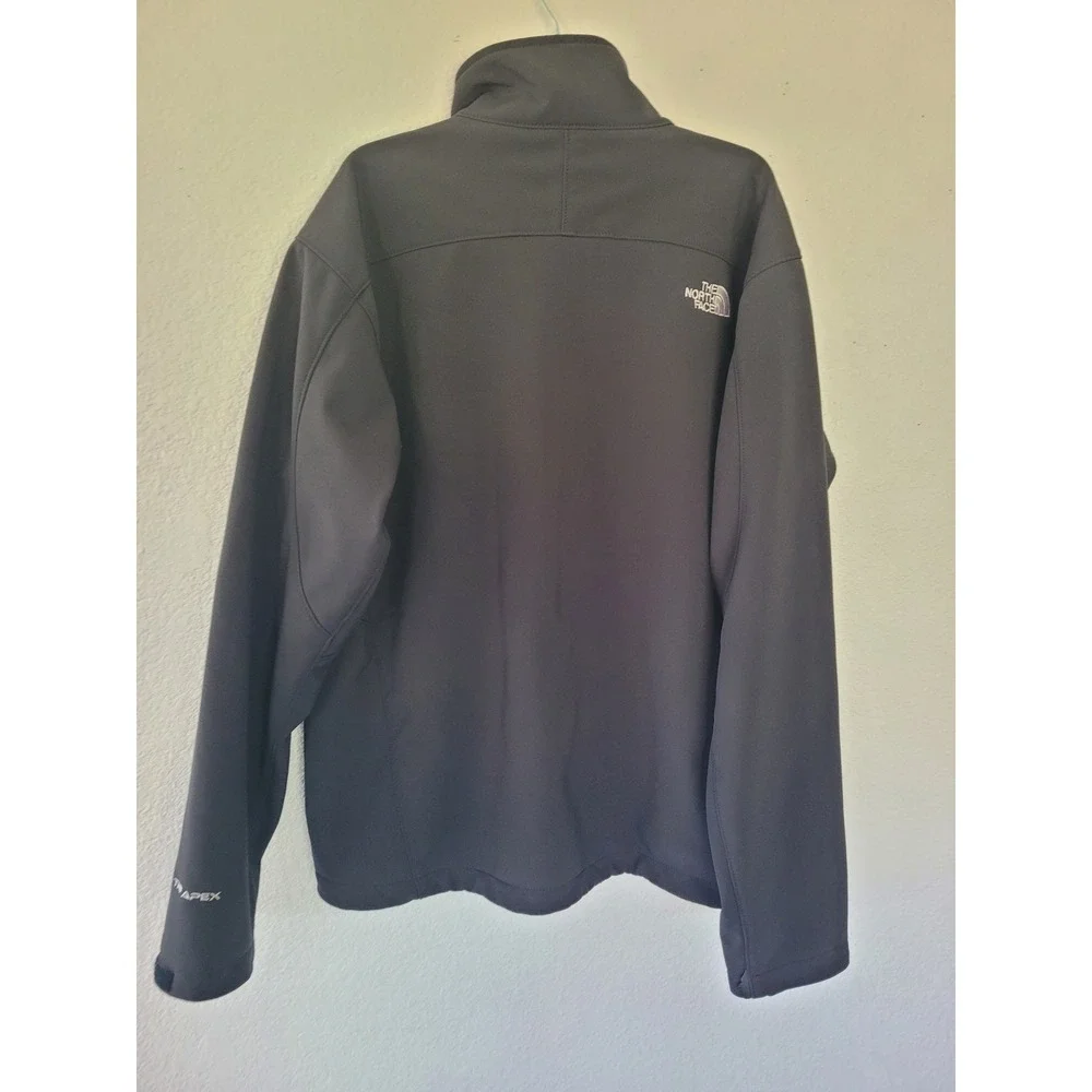 The North Face Mens Apex Bionic Softshell Jacket Black Full Zip L Windproof #24